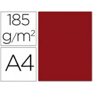 CARTONCINO A4 185GR ROSSO GRANATA 50PZ