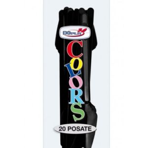 COLTELLI PLAST.NERO CONF.20PZ