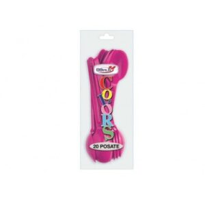 CUCCHIAI PLAST.FUXIA 20PZ