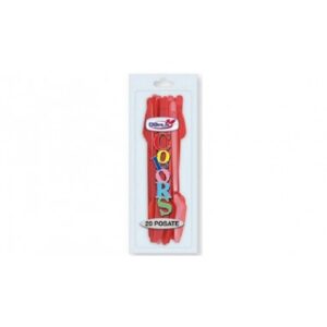COLTELLI PLAST.ROSSO 20PZ
