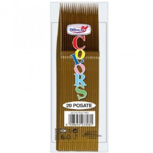 COLTELLI PLAST.ORO CONF.20PZ