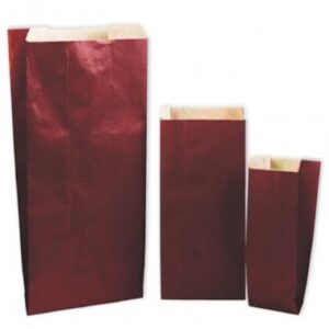 SACCHETTO CARTA KRAFT ROSSO+SOFF.14X28+5 100PZ