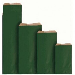 SACCHETTO CARTA KRAFT VERDE+SOFF.14X28+5 100PZ
