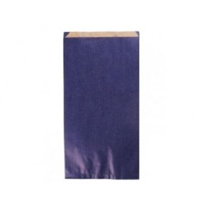 SACCHETTO CARTA KRAFT BLU+SOFF.14X28+5 100PZ