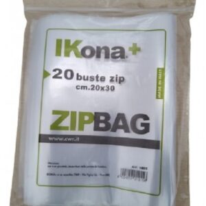 BUSTE TRASPARENTI+ZIP 20X30 20PZ