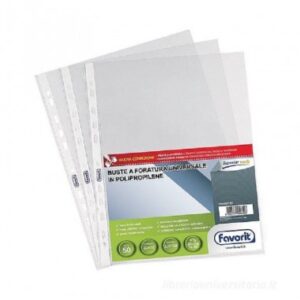 BUSTE CON FORI A4 SUPERIOR 50PZ