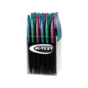 PENNA CON SCATTO NERO+METAL BARAT.25PZ