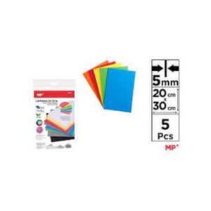 GOMMA EVA A4 COLOR 5MM PZ 5