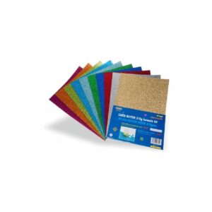 CARTA GLITTER A4 COLORI ASSORT.210GR 10FF