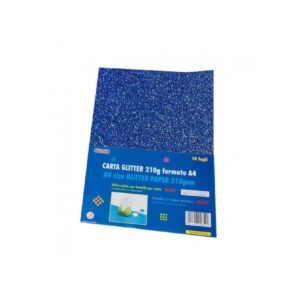 CARTA GLITTER A4 BLU 210GR 10FF