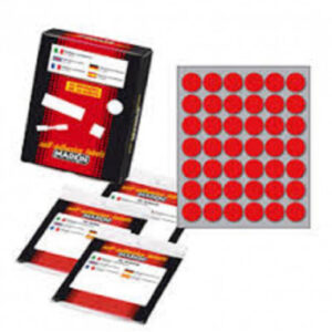ETICHETTE TONDE ROSSO NEON D.18 10FF