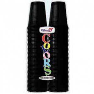BICCHIERI PLAST.NERO CONF.100PZ